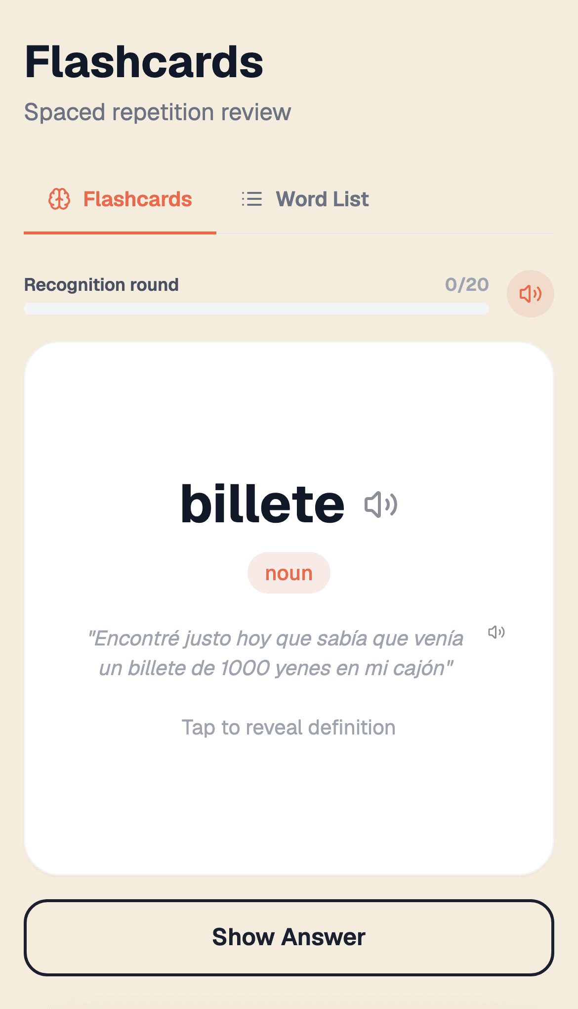 Spaced repetition