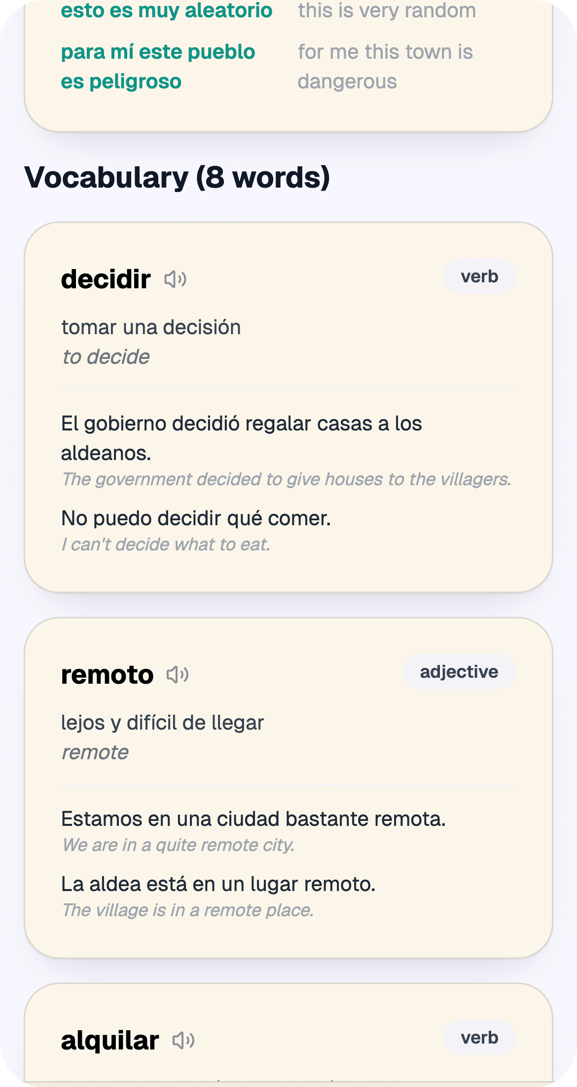 Vocabulary in context
